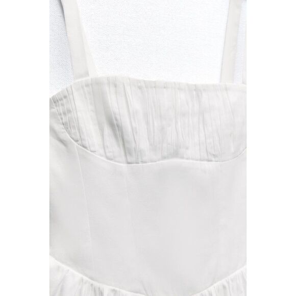 ZARA NWT VOLUMINOUS SKIRT DRESS Ecru Ref 5107/301 - Picture 16 of 16